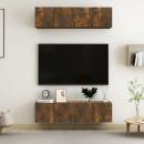 ARDEBO.de - TV-Wandschränke 4 Stk. Räuchereiche 60x30x30 cm Holzwerkstoff