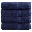 ARDEBO.de - Premium-Duschtücher SOLUND 4 Stk. Marineblau 70x140 cm 600 g/m²