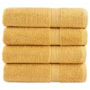 ARDEBO.de - Premium-Duschtücher SOLUND 4 Stk. Gold 70x140 cm 600 g/m²
