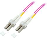 EFB-Elektronik LWL Patchkabel Duplex Jumper LC-LC 50/125µ, OM4, LSZH, erika violett, 2.0mm, 25m (O0319.25)