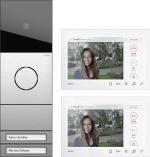 Gira 2432920 Zweifamilienhaus-Paket Wohnungsstation, Video AP 7, System 106, Edelstahl