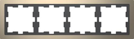 ARDEBO.de Merten MEG4040-6550 D-Life Metall Rahmen, 4fach, nickelmetallic