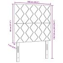 Kopfteil mit Diamantblöcken Design Creme 100 cm Stoff, Kopfteil mit Diamantblöcken Design Creme 200 cm Stoff