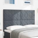 Kopfteil Diamantblock-Design Dunkelgrau 140 cm Velours