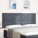 Kopfteil im Diamantblockdesign Dunkelgrau 200 cm Samt