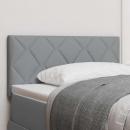Kopfteil mit Diamantblock-Design Hellgrau 90 cm Stoff