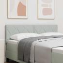 Kopfteil Diamantblöcke Design Hellgrau 140 cm Velvet