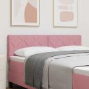 Kopfteil mit Diamantblocks-Design Pink 160 cm Samt