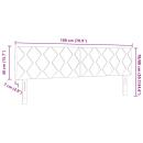 Kopfteil Diamantblock-Design Hellgrau 180 cm Samt