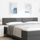 Kopfteil Diamantblocks design Dunkelgrau 200 cm Stoff