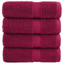 Premium-Gästetücher SOLUND 4 Stk. Bordeaux 30x50 cm 600 g/m²