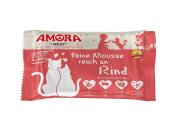 AMORA Cat PB Flowpack feine Mousse reich an Rind 4x100g (Menge: 10 je Bestelleinheit)