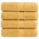 ARDEBO.de - Premium-Gästetücher SOLUND 4 Stk. Gold 30x50 cm 600 g/m²