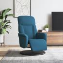 ARDEBO.de - Relaxsessel mit Fußteil Blau Samt