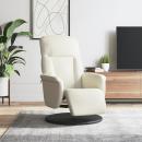 ARDEBO.de - Relaxsessel mit Fußteil Creme Samt