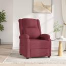 ARDEBO.de - Relaxsessel Elektrisch Weinrot Stoff