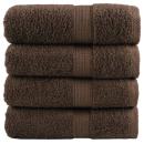 ARDEBO.de - Premium-Gästetücher SOLUND 4 Stk. Braun 30x50 cm 600 g/m²