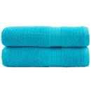 ARDEBO.de - Premium-Handtücher SOLUND 2 Stk. Türkis 50x100 cm 600 g/m²