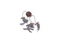 Quapas Cat Toy Rattan Ball with Feathers B