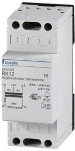 ARDEBO.de Doepke RK12S Klingeltransformator 2A/2A/1,5A 4V/8V/12V