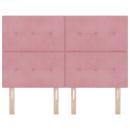 Kopfteil mit Knopfheftung Rosa 160 cm Samt