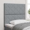 Kopfteil Diamantblöcke Design Hellgrau 90 cm Stoff, Kopfteil Diamantblöcke Design Hellgrau 180 cm Stoff