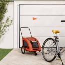 Fahrradanhänger für Hunde Orange Oxford-Gewebe und Eisen