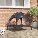 Erhoogtes Hundebett mit abnehmbarem Dach Schwarz M Stahl
