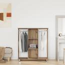 Kleiderschrank mit Rollen Artisan Eiche 102x38x110 cm Holzwerkstoff