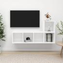 ARDEBO.de - 2-tlg. TV-Schrank-Set Weiß Holzwerkstoff