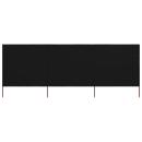 ARDEBO.de - 3-teiliges Windschutzgewebe 400 x 120 cm Schwarz