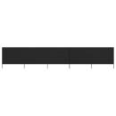 ARDEBO.de - 5-teiliges Windschutzgewebe 600 x 120 cm Schwarz