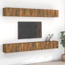 ARDEBO.de - 8-tlg. TV-Schrank-Set Räuchereiche 60x30x30 cm Holzwerkstoff
