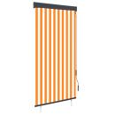 ARDEBO.de - Außenrollo 100 x 250 cm Weiß und Orange