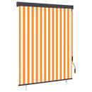 ARDEBO.de - Außenrollo 140x250 cm Weiß und Orange