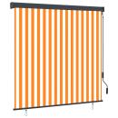 ARDEBO.de - Außenrollo 170x250 cm Weiß und Orange