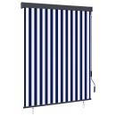 ARDEBO.de - Außenrollo 140x250 cm Blau und Weiß