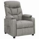 ARDEBO.de - Relaxsessel Hellgrau Stoff
