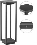 ARDEBO.de EVN SOLAR LED Wegeleuchte 500mm, IP54, Solar, 2,2W, 3000K, 120lm, Betriebszeit max. 12 Std., anthrazit (WLS50451502)