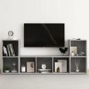 3-tlg. TV-Schrank-Set Betongrau Holzwerkstoff