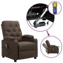 Massagesessel mit Aufstehhilfe Braun Stoff