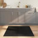Teppich Rechteckig Schwarz 100x100 cm Bambus