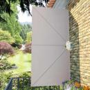 Faltbarer Terrassen-Seitenfächer Creme 300×150 cm