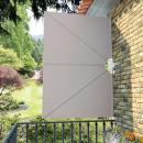Faltbarer Terrassen-Seitenfächer Creme 240×160 cm