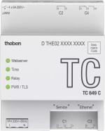Theben TC 649 C Digitale Zeitschaltuhr 4 Kanäle, REG/DIN-Schiene/Hutschiene, Digitale LAN-Steuerbox, Astro-Zeitschaltuhr, interner Webserver, Jahresprogramm, Astroprogramm, externe Bedienung per App über Cloud, je Kanal 3 Sonderprogramme: Schaltprogramm/