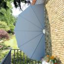 Faltbarer Terrassen-Seitenfächer Grau 200 cm