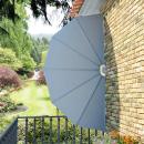 Faltbarer Terrassen-Seitenfächer Grau 160 cm