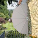 Faltbarer Terrassen-Seitenfächer Creme 160 cm