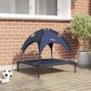 erhöhtes Hundebett Marineblau Stoff, Metall 71 x 64 x 71 cm