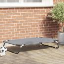 Faltbares Hundebett Hellgrau Metallrahmen, Polyesterbett